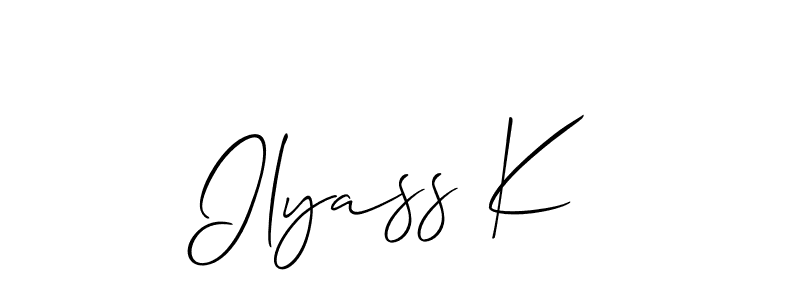 Make a short Ilyass K signature style. Manage your documents anywhere anytime using Allison_Script. Create and add eSignatures, submit forms, share and send files easily. Ilyass K signature style 2 images and pictures png