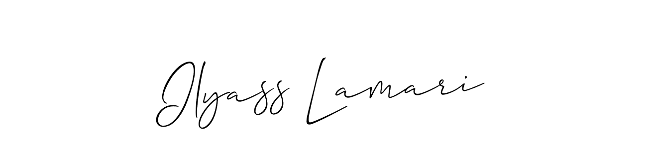 Make a short Ilyass Lamari signature style. Manage your documents anywhere anytime using Allison_Script. Create and add eSignatures, submit forms, share and send files easily. Ilyass Lamari signature style 2 images and pictures png