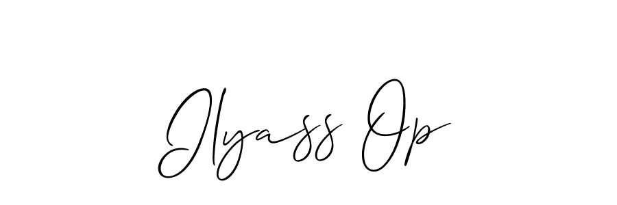 Also we have Ilyass Op name is the best signature style. Create professional handwritten signature collection using Allison_Script autograph style. Ilyass Op signature style 2 images and pictures png