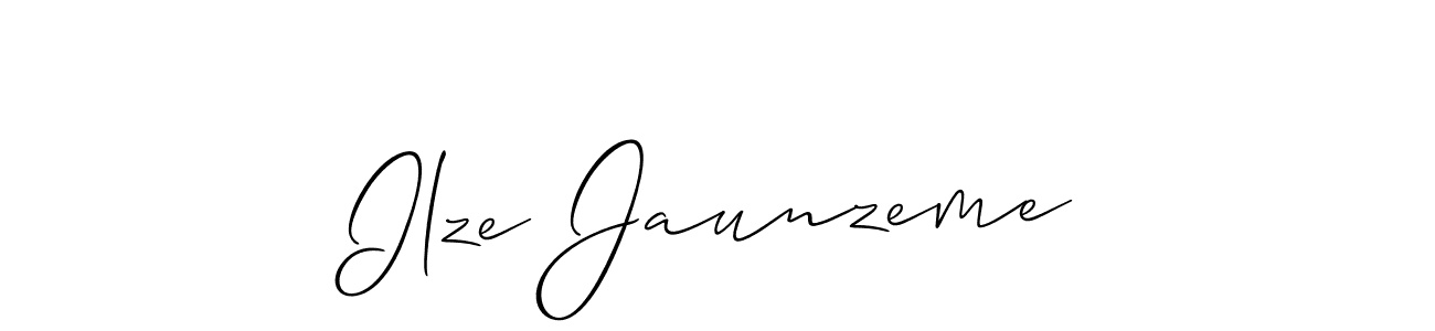 Also we have Ilze Jaunzeme name is the best signature style. Create professional handwritten signature collection using Allison_Script autograph style. Ilze Jaunzeme signature style 2 images and pictures png