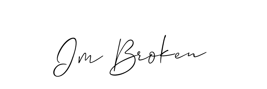 Make a beautiful signature design for name Im Broken. With this signature (Allison_Script) style, you can create a handwritten signature for free. Im Broken signature style 2 images and pictures png