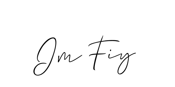It looks lik you need a new signature style for name Im Fiy. Design unique handwritten (Allison_Script) signature with our free signature maker in just a few clicks. Im Fiy signature style 2 images and pictures png