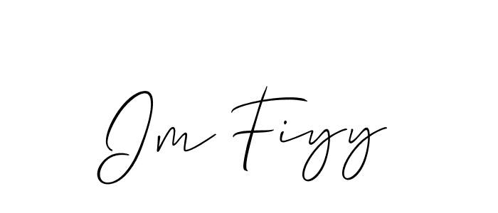 Use a signature maker to create a handwritten signature online. With this signature software, you can design (Allison_Script) your own signature for name Im Fiyy. Im Fiyy signature style 2 images and pictures png