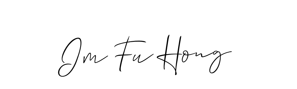 This is the best signature style for the Im Fu Hong name. Also you like these signature font (Allison_Script). Mix name signature. Im Fu Hong signature style 2 images and pictures png