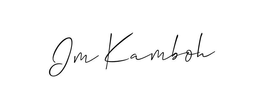 The best way (Allison_Script) to make a short signature is to pick only two or three words in your name. The name Im Kamboh include a total of six letters. For converting this name. Im Kamboh signature style 2 images and pictures png