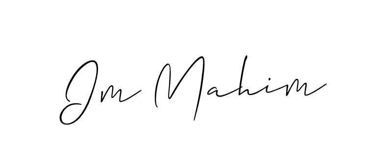The best way (Allison_Script) to make a short signature is to pick only two or three words in your name. The name Im Mahim include a total of six letters. For converting this name. Im Mahim signature style 2 images and pictures png