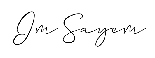 Looking for an artistic signature for Im Sayem? The Allison_Script calligraphy style gives a sophisticated flow suitable for business cards and emails. Im Sayem signature style 2 images and pictures png