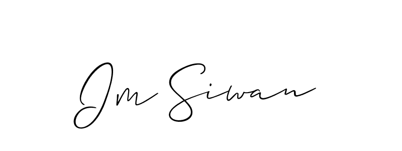 Create a beautiful signature design for name Im Siwan. With this signature (Allison_Script) fonts, you can make a handwritten signature for free. Im Siwan signature style 2 images and pictures png