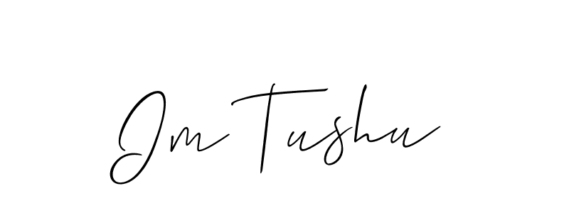 How to make Im Tushu name signature. Use Allison_Script style for creating short signs online. This is the latest handwritten sign. Im Tushu signature style 2 images and pictures png