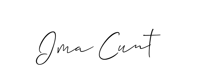 Use a signature maker to create a handwritten signature online. With this signature software, you can design (Allison_Script) your own signature for name Ima Cunt. Ima Cunt signature style 2 images and pictures png