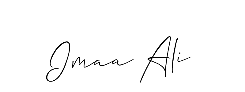 How to Draw Imaa Ali signature style? Allison_Script is a latest design signature styles for name Imaa Ali. Imaa Ali signature style 2 images and pictures png