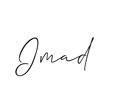 How to make Imad name signature. Use Allison_Script style for creating short signs online. This is the latest handwritten sign. Imad signature style 2 images and pictures png