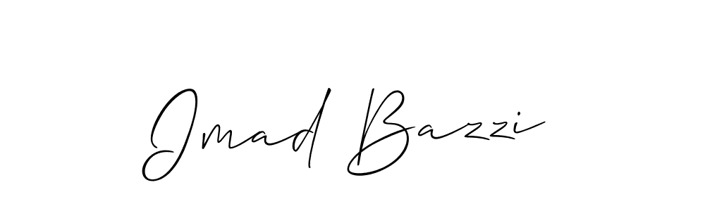 It looks lik you need a new signature style for name Imad Bazzi. Design unique handwritten (Allison_Script) signature with our free signature maker in just a few clicks. Imad Bazzi signature style 2 images and pictures png