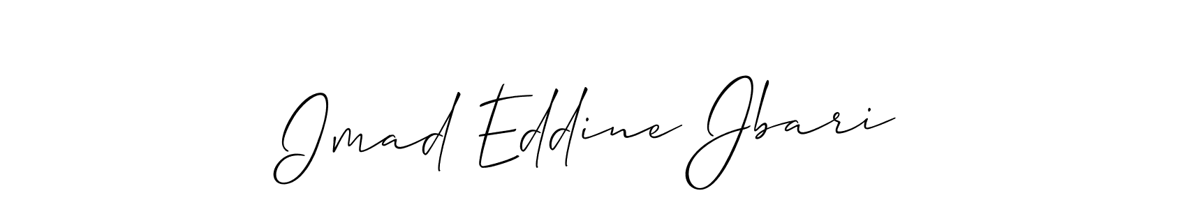 Imad Eddine Jbari stylish signature style. Best Handwritten Sign (Allison_Script) for my name. Handwritten Signature Collection Ideas for my name Imad Eddine Jbari. Imad Eddine Jbari signature style 2 images and pictures png