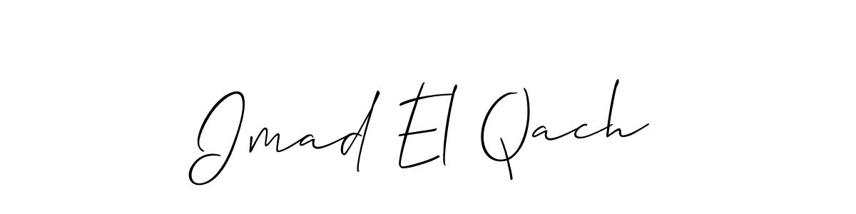 Use a signature maker to create a handwritten signature online. With this signature software, you can design (Allison_Script) your own signature for name Imad El Qach. Imad El Qach signature style 2 images and pictures png