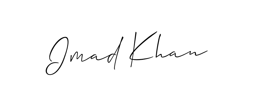 Imad Khan stylish signature style. Best Handwritten Sign (Allison_Script) for my name. Handwritten Signature Collection Ideas for my name Imad Khan. Imad Khan signature style 2 images and pictures png