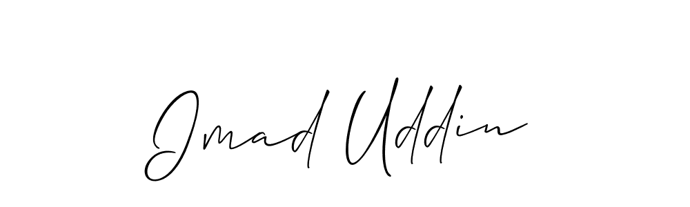 Also we have Imad Uddin name is the best signature style. Create professional handwritten signature collection using Allison_Script autograph style. Imad Uddin signature style 2 images and pictures png