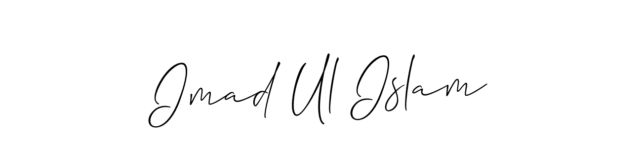 You should practise on your own different ways (Allison_Script) to write your name (Imad Ul Islam) in signature. don't let someone else do it for you. Imad Ul Islam signature style 2 images and pictures png