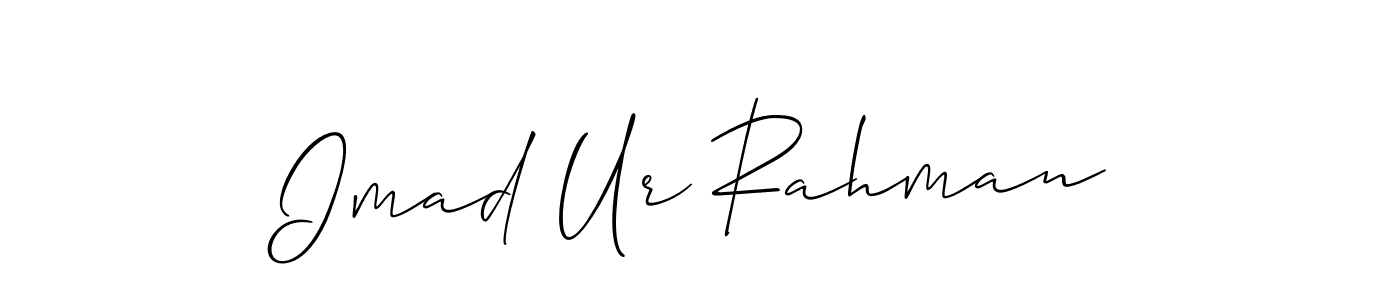 It looks lik you need a new signature style for name Imad Ur Rahman. Design unique handwritten (Allison_Script) signature with our free signature maker in just a few clicks. Imad Ur Rahman signature style 2 images and pictures png