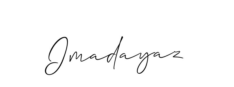 How to make Imadayaz name signature. Use Allison_Script style for creating short signs online. This is the latest handwritten sign. Imadayaz signature style 2 images and pictures png