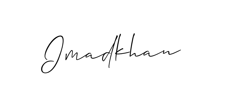 Design your own signature with our free online signature maker. With this signature software, you can create a handwritten (Allison_Script) signature for name Imadkhan. Imadkhan signature style 2 images and pictures png