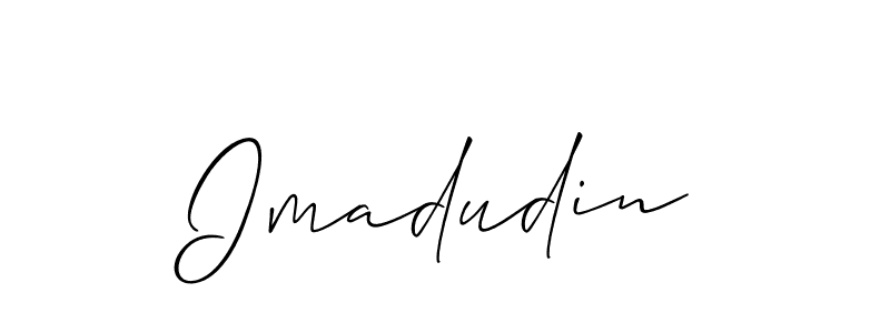 Imadudin stylish signature style. Best Handwritten Sign (Allison_Script) for my name. Handwritten Signature Collection Ideas for my name Imadudin. Imadudin signature style 2 images and pictures png
