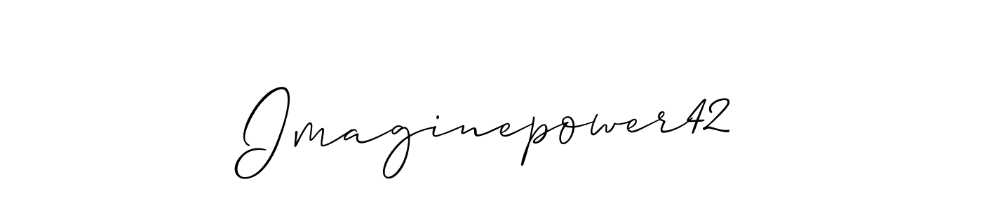 Use a signature maker to create a handwritten signature online. With this signature software, you can design (Allison_Script) your own signature for name Imaginepower42. Imaginepower42 signature style 2 images and pictures png