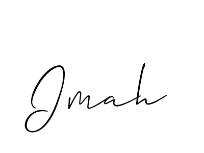 The best way (Allison_Script) to make a short signature is to pick only two or three words in your name. The name Imah include a total of six letters. For converting this name. Imah signature style 2 images and pictures png