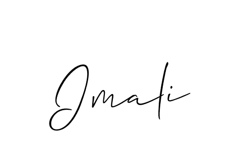 Make a beautiful signature design for name Imali. With this signature (Allison_Script) style, you can create a handwritten signature for free. Imali signature style 2 images and pictures png