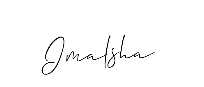 Design your own signature with our free online signature maker. With this signature software, you can create a handwritten (Allison_Script) signature for name Imalsha. Imalsha signature style 2 images and pictures png