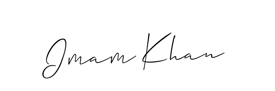 Imam Khan stylish signature style. Best Handwritten Sign (Allison_Script) for my name. Handwritten Signature Collection Ideas for my name Imam Khan. Imam Khan signature style 2 images and pictures png