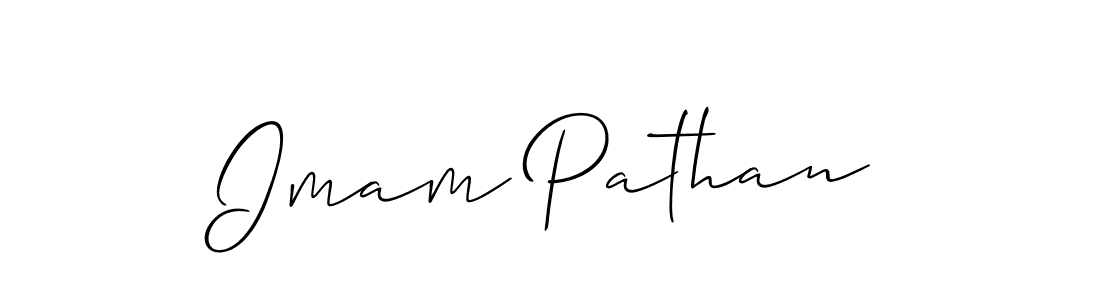 How to make Imam Pathan name signature. Use Allison_Script style for creating short signs online. This is the latest handwritten sign. Imam Pathan signature style 2 images and pictures png