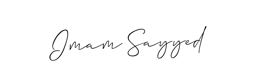 How to Draw Imam Sayyed signature style? Allison_Script is a latest design signature styles for name Imam Sayyed. Imam Sayyed signature style 2 images and pictures png