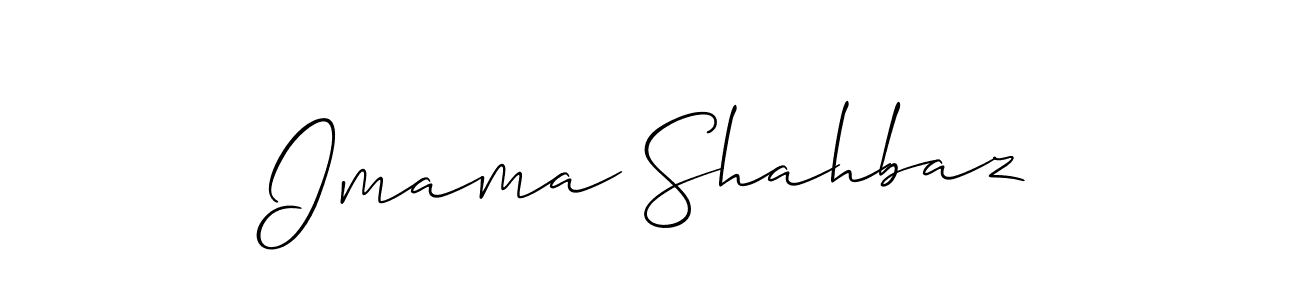 How to make Imama Shahbaz name signature. Use Allison_Script style for creating short signs online. This is the latest handwritten sign. Imama Shahbaz signature style 2 images and pictures png