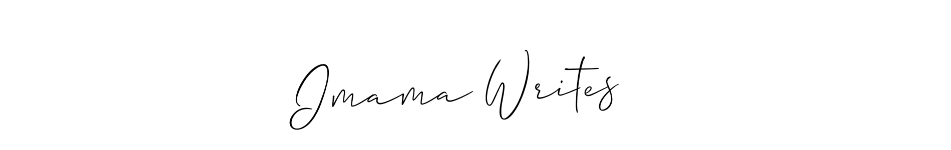Create a beautiful signature design for name Imama Writes ❤️. With this signature (Allison_Script) fonts, you can make a handwritten signature for free. Imama Writes ❤️ signature style 2 images and pictures png