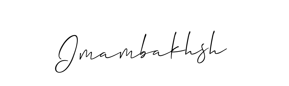 You should practise on your own different ways (Allison_Script) to write your name (Imambakhsh) in signature. don't let someone else do it for you. Imambakhsh signature style 2 images and pictures png