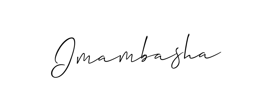 Make a beautiful signature design for name Imambasha. With this signature (Allison_Script) style, you can create a handwritten signature for free. Imambasha signature style 2 images and pictures png