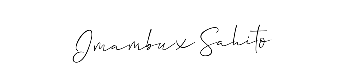 This is the best signature style for the Imambux Sahito name. Also you like these signature font (Allison_Script). Mix name signature. Imambux Sahito signature style 2 images and pictures png