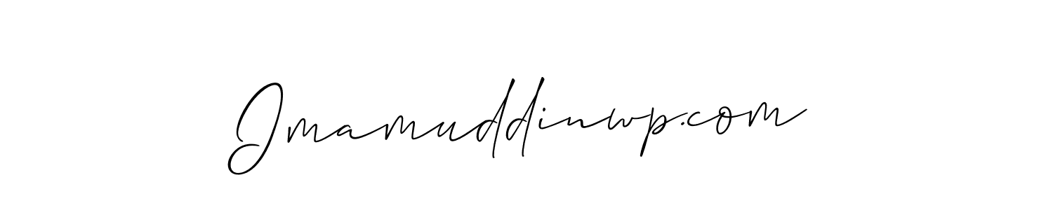 Also You can easily find your signature by using the search form. We will create Imamuddinwp.com name handwritten signature images for you free of cost using Allison_Script sign style. Imamuddinwp.com signature style 2 images and pictures png