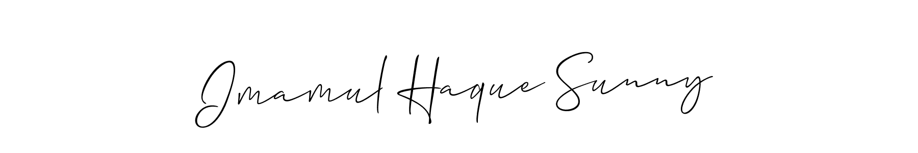 Create a beautiful signature design for name Imamul Haque Sunny. With this signature (Allison_Script) fonts, you can make a handwritten signature for free. Imamul Haque Sunny signature style 2 images and pictures png