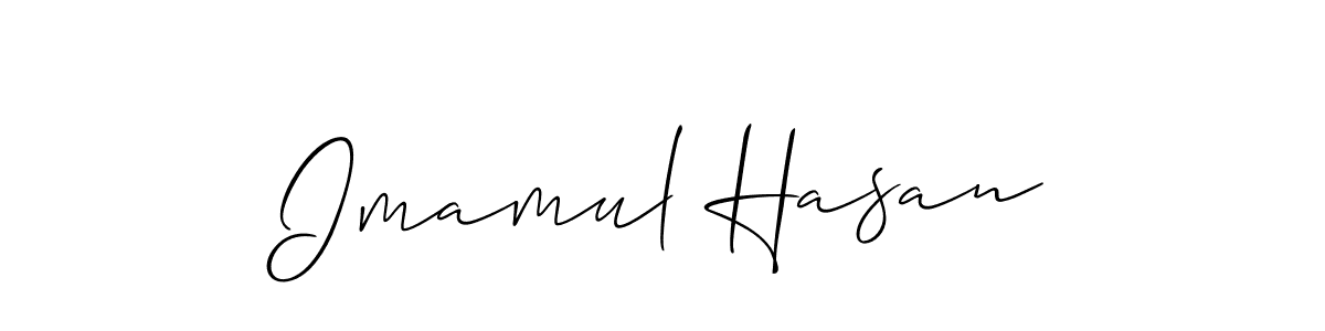 Also You can easily find your signature by using the search form. We will create Imamul Hasan name handwritten signature images for you free of cost using Allison_Script sign style. Imamul Hasan signature style 2 images and pictures png