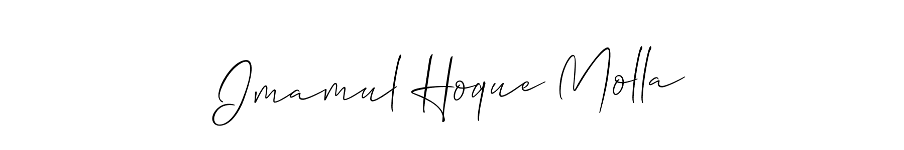 Make a beautiful signature design for name Imamul Hoque Molla. With this signature (Allison_Script) style, you can create a handwritten signature for free. Imamul Hoque Molla signature style 2 images and pictures png