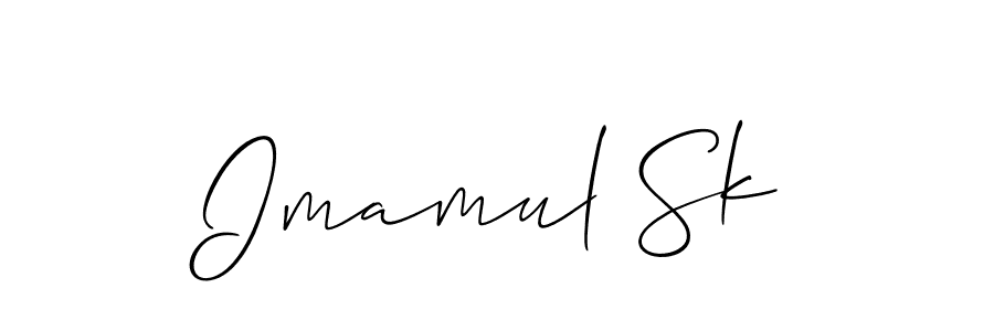 Imamul Sk stylish signature style. Best Handwritten Sign (Allison_Script) for my name. Handwritten Signature Collection Ideas for my name Imamul Sk. Imamul Sk signature style 2 images and pictures png