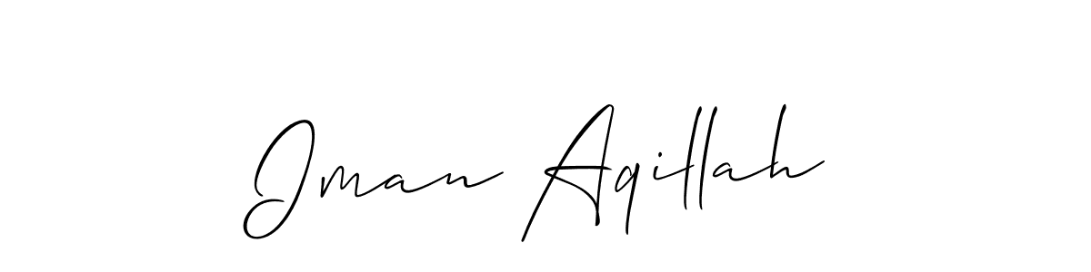 How to make Iman Aqillah signature? Allison_Script is a professional autograph style. Create handwritten signature for Iman Aqillah name. Iman Aqillah signature style 2 images and pictures png