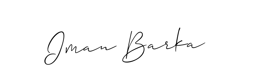Use a signature maker to create a handwritten signature online. With this signature software, you can design (Allison_Script) your own signature for name Iman Barka. Iman Barka signature style 2 images and pictures png