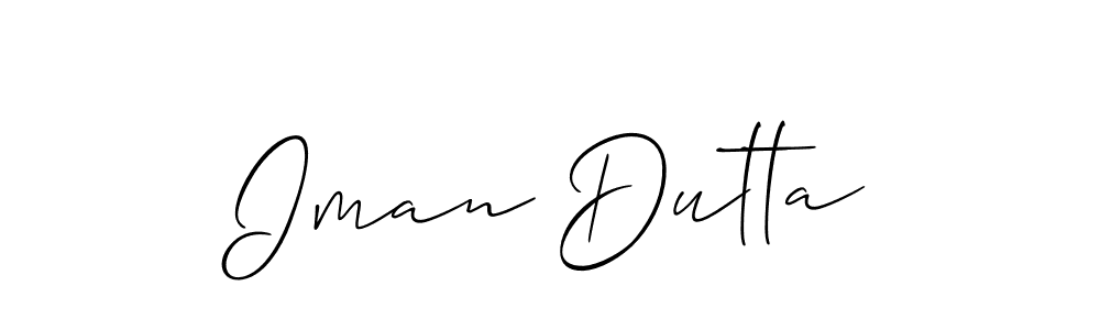 This is the best signature style for the Iman Dutta name. Also you like these signature font (Allison_Script). Mix name signature. Iman Dutta signature style 2 images and pictures png