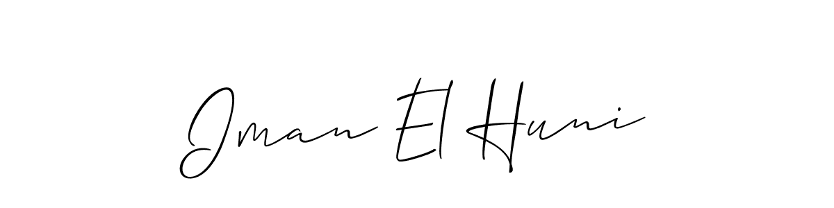 Allison_Script is a professional signature style that is perfect for those who want to add a touch of class to their signature. It is also a great choice for those who want to make their signature more unique. Get Iman El Huni name to fancy signature for free. Iman El Huni signature style 2 images and pictures png