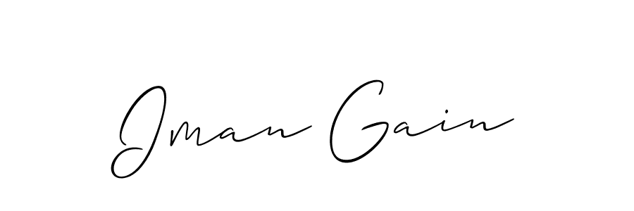 Make a short Iman Gain signature style. Manage your documents anywhere anytime using Allison_Script. Create and add eSignatures, submit forms, share and send files easily. Iman Gain signature style 2 images and pictures png