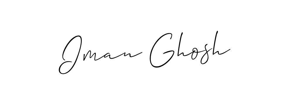 Allison_Script is a professional signature style that is perfect for those who want to add a touch of class to their signature. It is also a great choice for those who want to make their signature more unique. Get Iman Ghosh name to fancy signature for free. Iman Ghosh signature style 2 images and pictures png