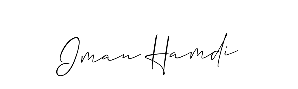 Design your own signature with our free online signature maker. With this signature software, you can create a handwritten (Allison_Script) signature for name Iman Hamdi. Iman Hamdi signature style 2 images and pictures png
